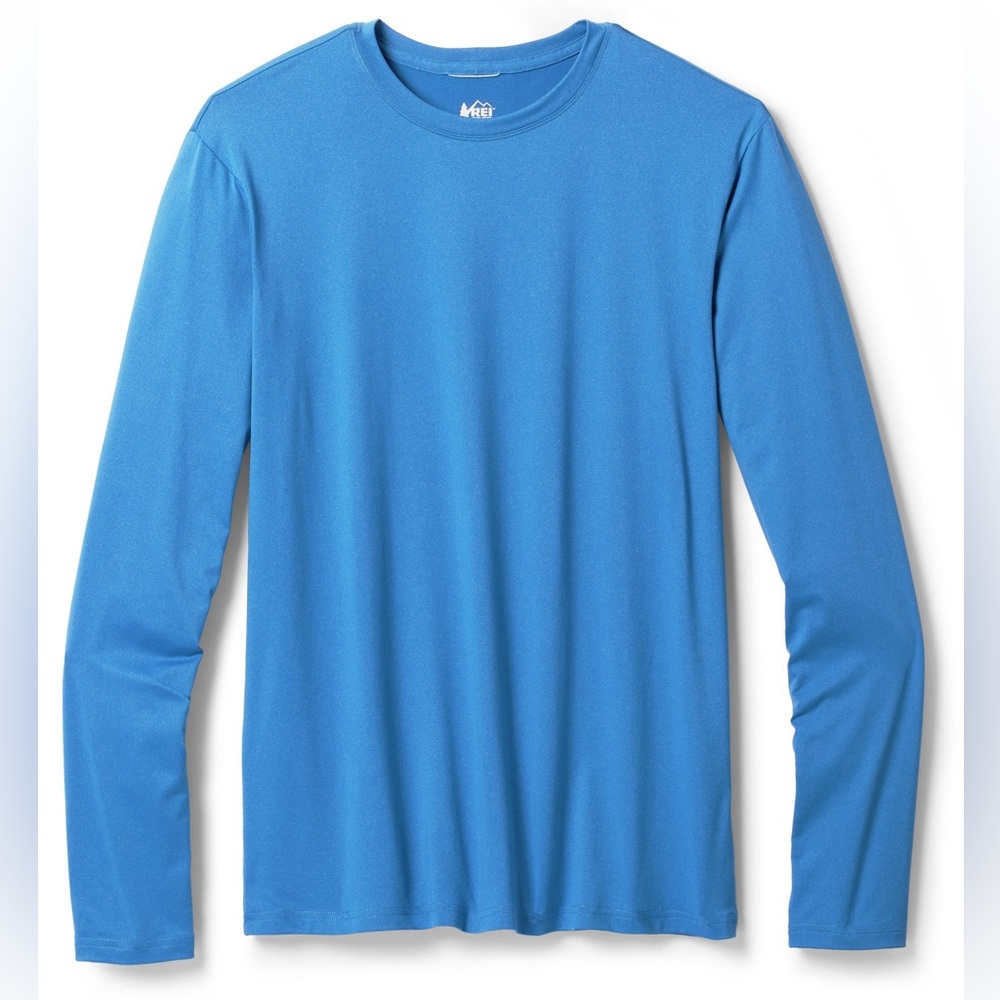 REI Co-op  Sahara Long-Sleeve T-Shirt - Men's Medium Tall Blue like new UPF 30